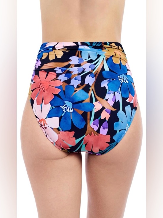 Gottex Women’s Shirred High Waist Bottom Tommy Control Bikini Sz 10 New #F - Picture 3 of 14